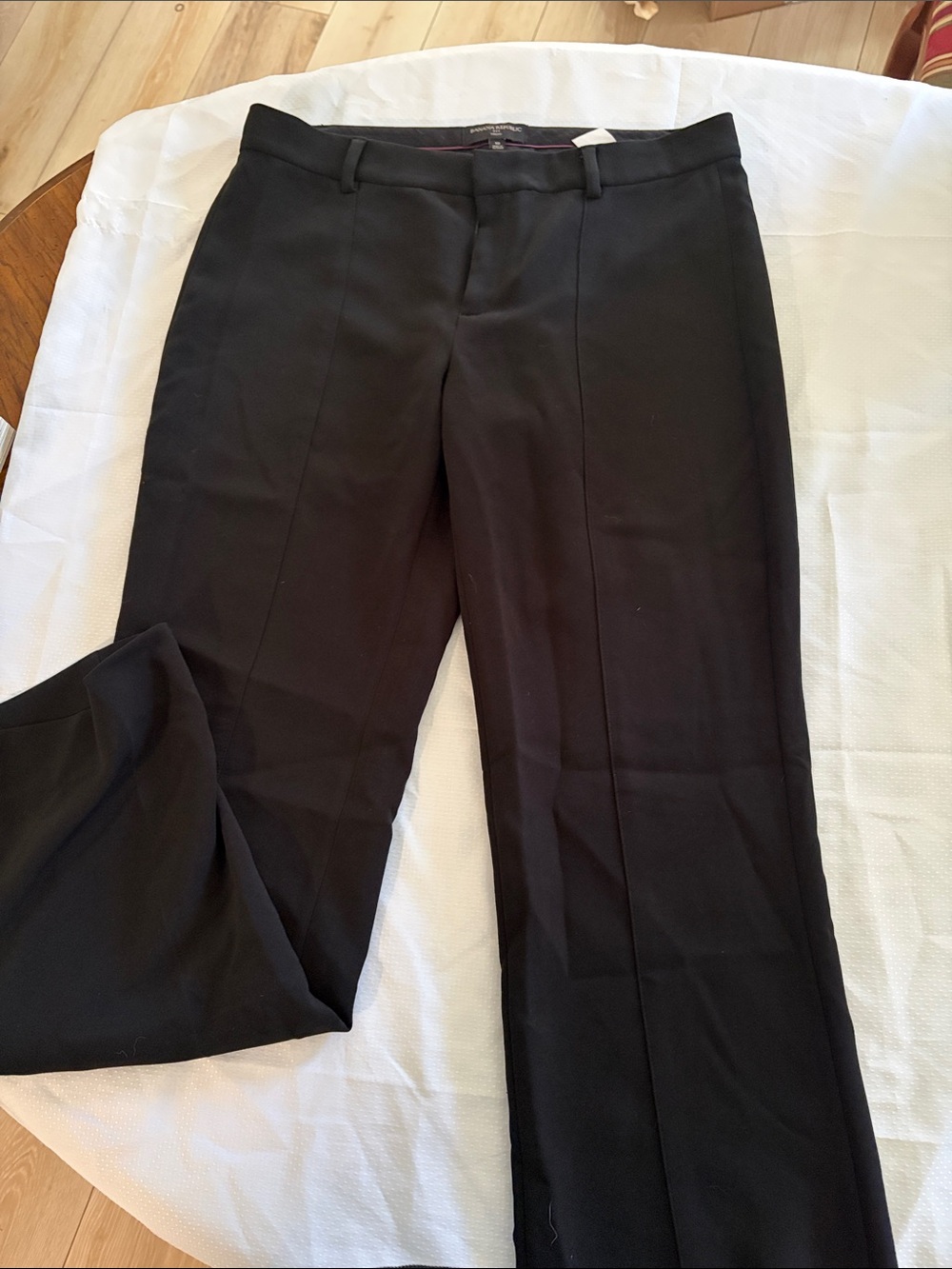 Banana Republic Black Straight-Leg Dress Trousers
